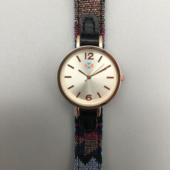 Canyon Sky Women's Watch 28mm Gold Tone Multi Color Woven Band Southwest NWOT - Picture 9 of 15